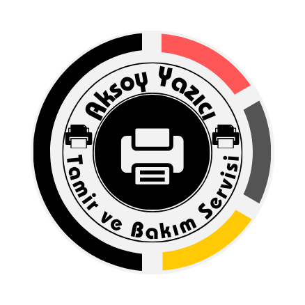 renkli modern toner yazıcı dolum merkezi logo